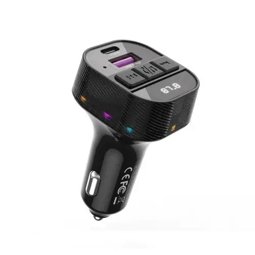 MR4_140403 Fm-трансмітер xo bcc17 smart bluetooth mp3 a+c, dual port pd30w, чорний XO