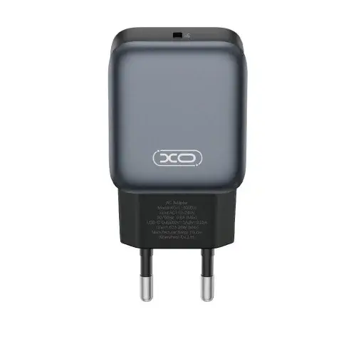 MR4_140444 Мережевий зарядний пристрій xo l153 (eu) pd20w 1type-c fast charger, чорний XO