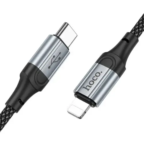 MR4_142090 Кабель pd hoco x102 fresh pd charging data cable lightning 27w, 1 m, чорний HOCO