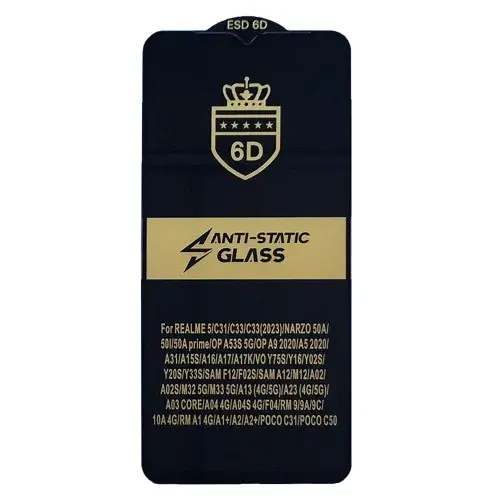 MR4_144353 Захисне скло 6d anti-static для oppo a17, a17k, чорний (тех. пак) PRC