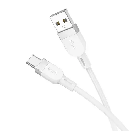 MR4_145054 Кабель hoco x109 energy silicone charging data cable type-c, 3a, 1 m, білий HOCO