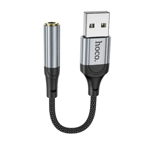 MR4_146718 Адаптер aux hoco ls36 fresh external sound card usb-a to 3.5 0.12 m, чорний HOCO