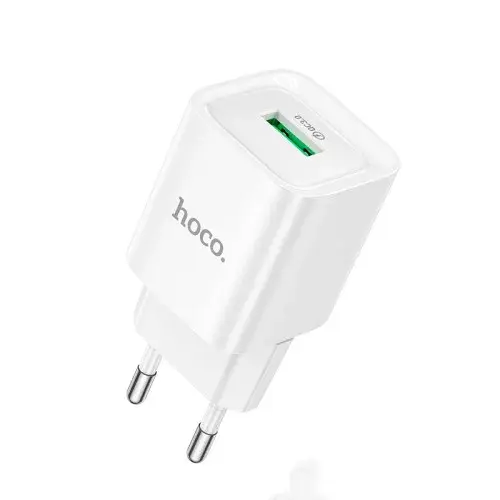 MR4_152405 Мережевий зарядний пристрій hoco c145a charm single port qc3.0 charger, білий HOCO