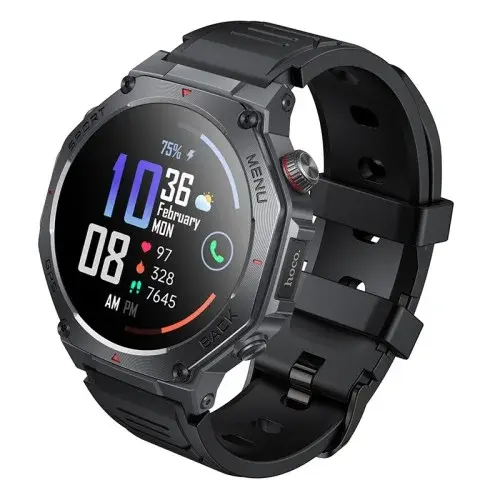 MR4_152824 Смарт-годинник hoco y37 amoled gps sports watch (call version), чорний HOCO
