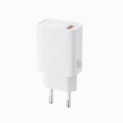 MR4_152948 Мережевий зарядний пристрій xo l159 (eu) qc18w 1usb-a fast charger, білий XO