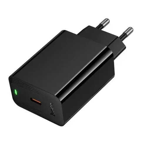 MR4_153045 Мережевий зарядний пристрій hoco cs93a leader single port pd20w charger (eu), чорний HOCO