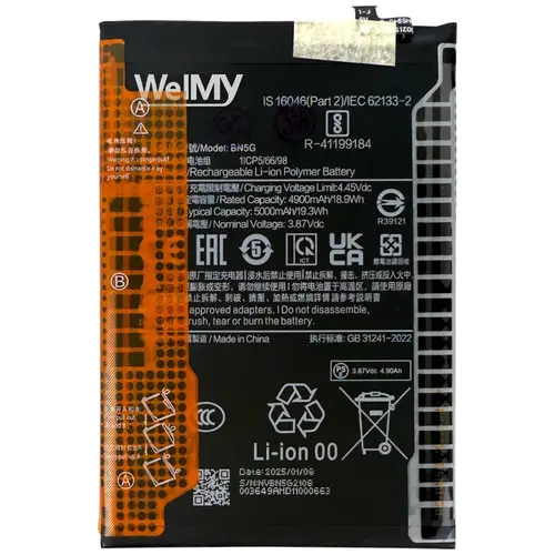 MR3_226031 Акумулятор телефона для redmi 10a, redmi 10c (bn5g) welmy WELMY