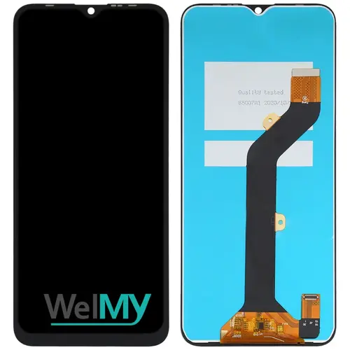 MR3_124403 Дисплей телефона для tecno spark 7 (kf6), з сенсором, чорний (welmy) WELMY