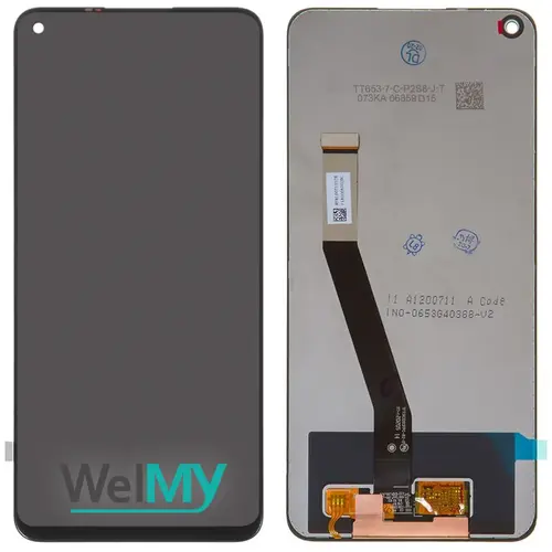 MR3_124431 Дисплей телефона для redmi note 9, redmi 10x 4g, з сенсором, onyx чорний (welmy) WELMY