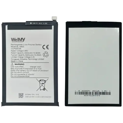 MR3_254276 Акумулятор телефона infinix hot 30i, note 30i (bl-49nx) welmy (rev. 01) WELMY