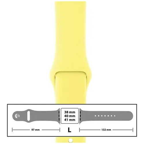 MR3_116122 Ремінець силіконовий для apple watch 38, 40, 41 mm розмір l (40) lemonade PRC