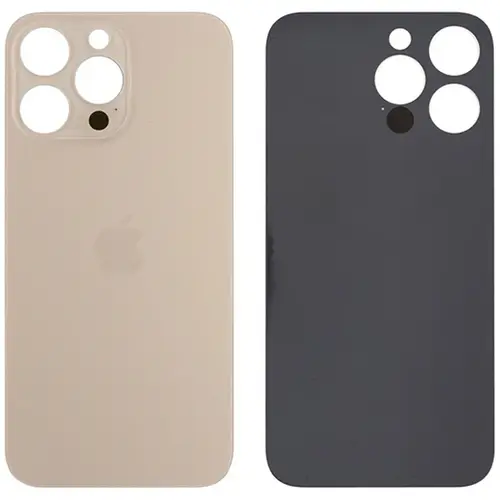 MR3_120052 Задня кришка (скло) для iphone 14 pro max золотистий (big hole), сервісний APPLE