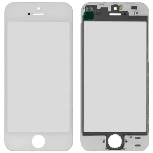 MR3_104952 Скло корпусу для iphone 5s, iphone se з oca-плівкою та рамкою білий PRC