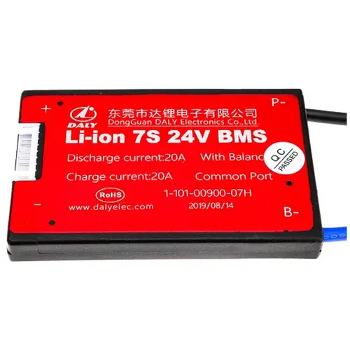 MR3_115249 Плата захисту акумулятора bms daly 7s 20a 24v li-ion PRC