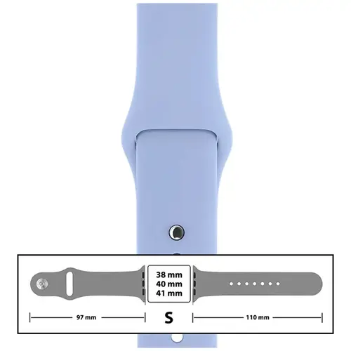 MR3_116096 Ремінець силіконовий для apple watch 38, 40, 41 mm розмір s (05) lilac бежевий PRC