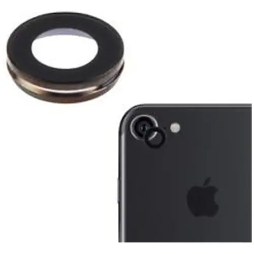 MR3_90453 Скло камери для iphone 7, iphone 8, iphone se (2020), iphone se (2022), з рамкою чорний PRC