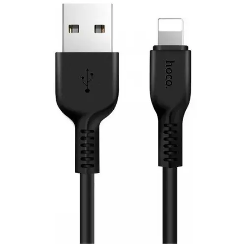 MR3_112110 Кабель usb hoco x20 flash lightning 2.4a 1 m чорний HOCO