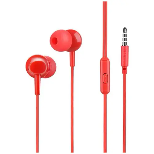 MR3_116617 Навушники hoco m14 inital sound mini-jack червоний (з мікрофоном) HOCO