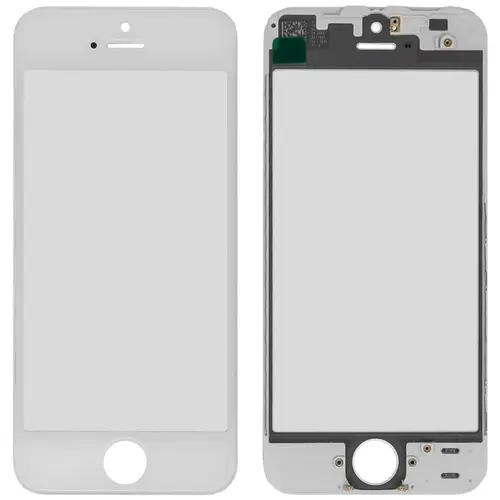 MR3_90477 Скло корпусу для iphone 5 з oca-плівкою та рамкою білий PRC
