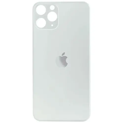 MR3_106628 Задня кришка (скло) для iphone 11 pro сріблястий (big hole) PRC