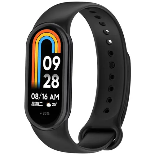 MR3_120305 Ремінець для xiaomi mi band 8, mi band 9, mi band 10 чорний PRC