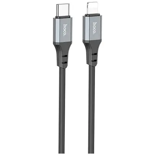 MR3_118252 Кабель pd type-c to lightning hoco x86 spear 3a 20w 1 m чорний HOCO