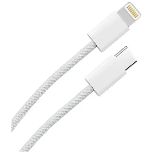 MR3_120807 Кабель pd type-c to lightning apple woven charge cable, 1 m білий PRC