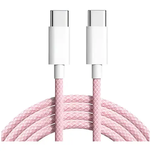 MR3_120890 Кабель pd type-c to type-c apple woven charge cable, 1 m рожевий (без пак) PRC