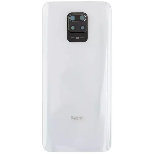 MR3_123450 Задня кришка (скло) для redmi note 9 pro, note 9 pro max glacier білий (64mp), (зі склом камери) PRC