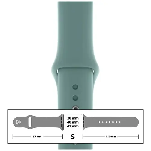 MR3_116111 Ремінець силіконовий для apple watch 38, 40, 41 mm розмір s (64) cactus PRC