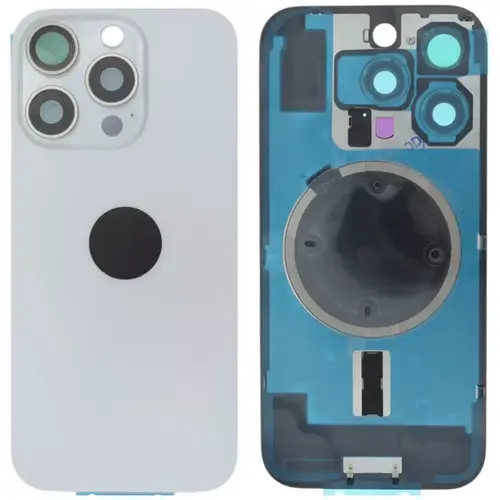 MR3_123477 Задня кришка (скло) для iphone 16 pro білий titanium, сервісний у зборі на рамці APPLE