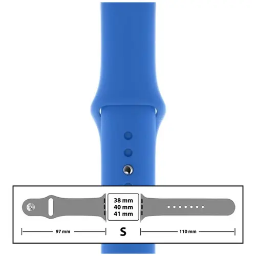 MR3_116092 Ремінець силіконовий для apple watch 38, 40, 41 mm розмір s (03) sky синій PRC