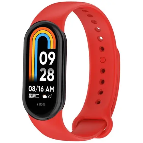 MR3_120303 Ремінець для xiaomi mi band 8, mi band 9, mi band 10 червоний PRC