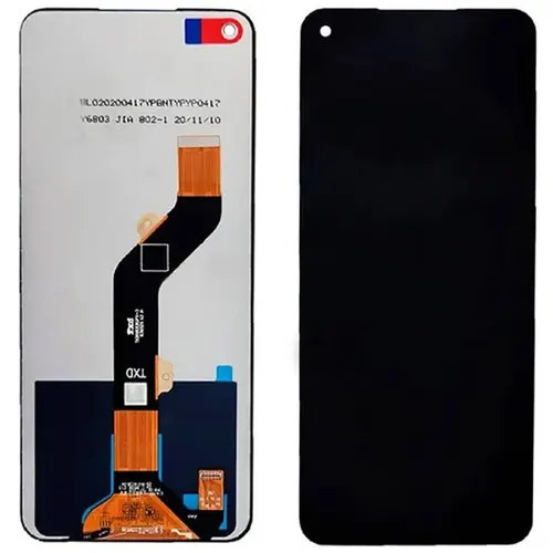 MR3_109125 Дисплей телефона для tecno spark 6, camon 16, camon 16 se, pova (ke7, ce7j, ld7), infinix hot 10, infinix note 8i у зборі з сенсором чорний PRC