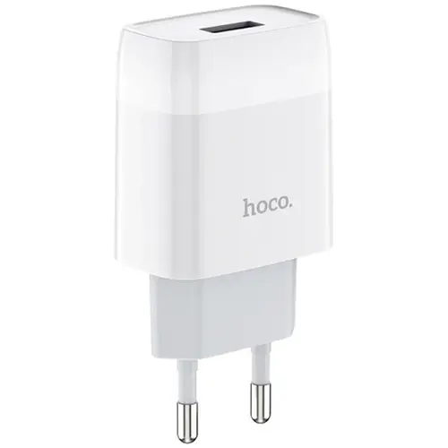 MR3_104468 Мережевий зарядний пристрій hoco c72a glorious 2.1a 1usb білий HOCO