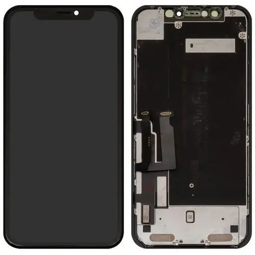 MR3_344498 Дисплей телефона для iphone xr у зборі з сенсором та рамкою чорний переклей PRC