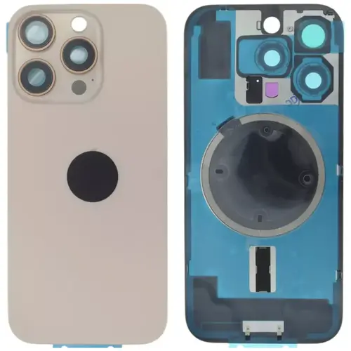 MR3_123480 Задня кришка (скло) для iphone 16 pro max desert titanium, сервісний у зборі на рамці APPLE