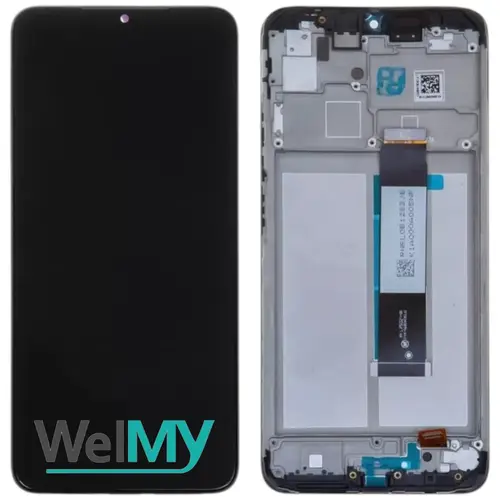 MR3_196441 Дисплей телефона для xiaomi poco m3, redmi 9t у зборі з сенсором та рамкою power чорний (welmy) WELMY