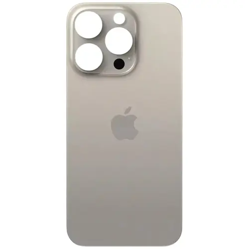 MR3_360390 Задня кришка (скло) для iphone 15 pro natural titanium, сервісний у зборі на рамці premium APPLE
