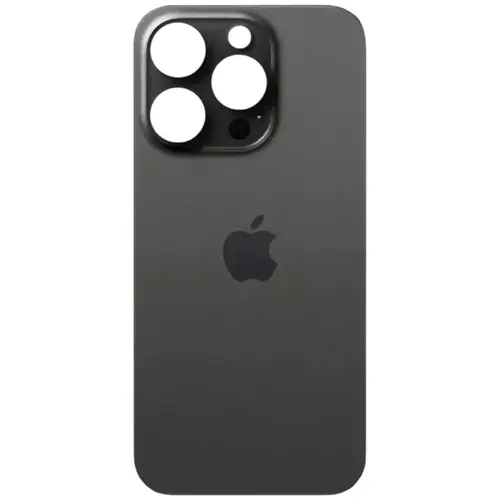 MR3_372610 Задня кришка (скло) для iphone 15 pro чорний titanium, сервісний у зборі на рамці premium APPLE