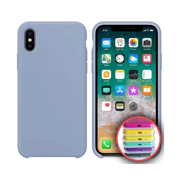ЧОХОЛ SILICONE CASE FULL COPY ДЛЯ IPHONE X, XS (41) LILAC