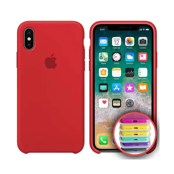 ЧОХОЛ SILICONE CASE FULL COPY ДЛЯ IPHONE XS MAX (14) ЧЕРВОНИЙ