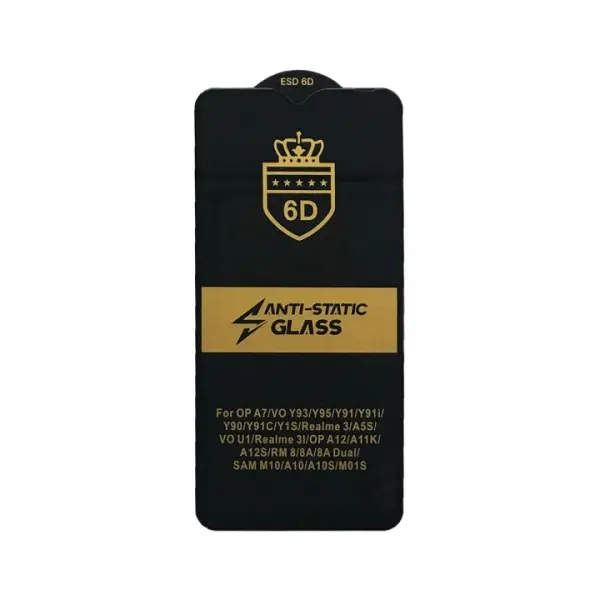 ЗАХИСНЕ СКЛО 6D ANTI-STATIC ДЛЯ SAMSUNG A10S (A107), ЧОРНИЙ (ТЕХ. ПАК)
