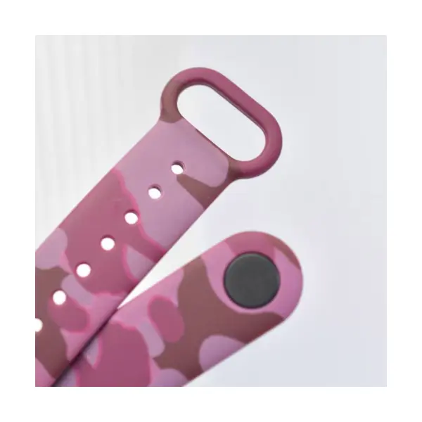РЕМІНЕЦЬ ДЛЯ XIAOMI MI BAND 5, 6, 7 CAMOUFLAGE PIXEL, ЧОРНИЙ-СІРИЙ