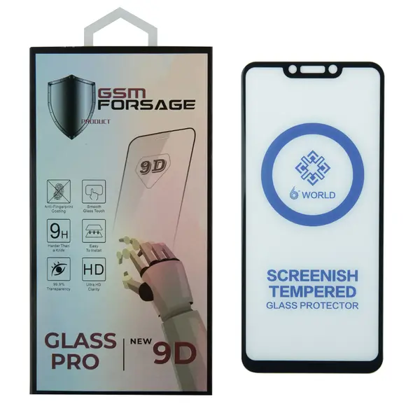 MR1_97751 Захисне скло premium tempered glass для huawei p smart plus, nova 3i, mate 20 lite чорний PRC
