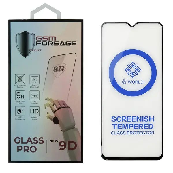 MR1_105541 Захисне скло premium tempered glass для motorola moto e13 чорний PRC