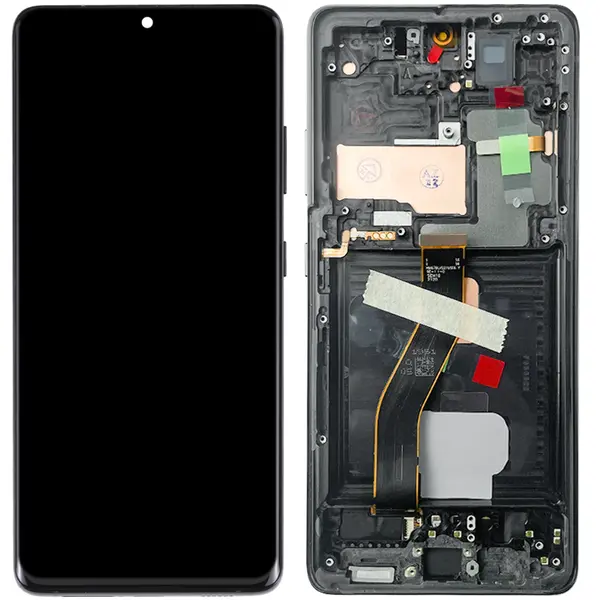 MR1_113833 Дисплей samsung galaxy s21 ultra sm-g998b, f, u oled з frame чорний (repart) REPART