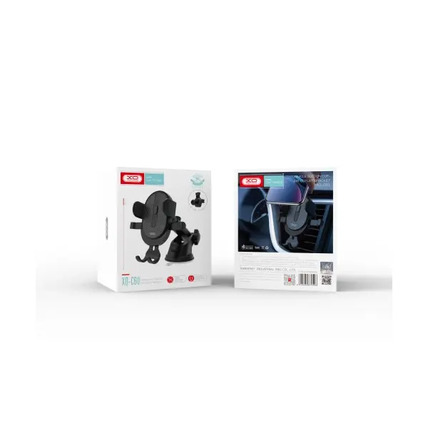 MR4_60212 Автотримач xo c60 suction cup outlet car holder, чорний XO