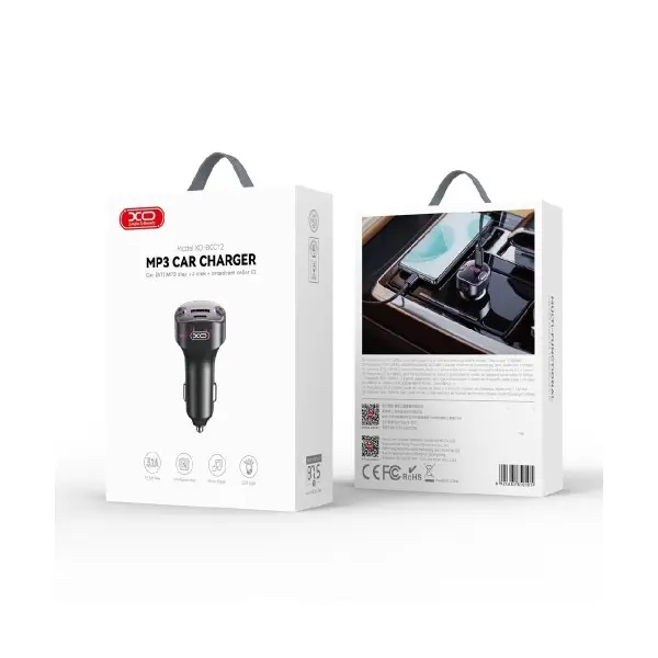 MR4_140368 Fm-трансмітер xo bcc12 intelligent bluetooth mp3, 5v, 3.1a, чорний XO