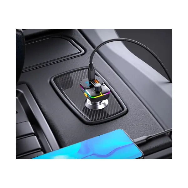 MR4_140339 Fm-трансмітер xo bcc09 smart bluetooth mp3 з tf card slot +pd 25w, чорний XO